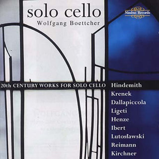 the album cover for Wofgang Boettcher - 20th Century Works for Solo Cello