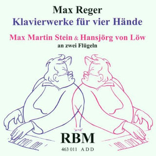 the album cover for Regermax - Piano Pieces for 4 Hands