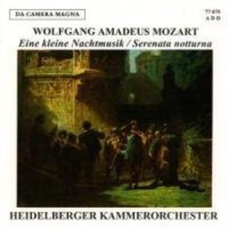 the album cover for Mozart / Heidelberger - Kleine Nachtmusik KV 525