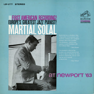 the album cover for Martial Solal - Martial Solal at Newport 63