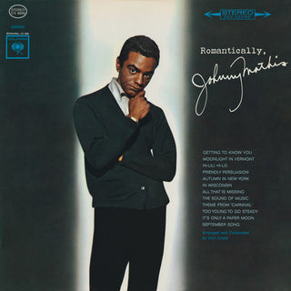 the album cover for Johnny Mathis - Romantically