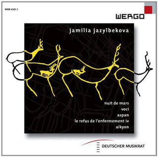 the album cover for Jazylbekova / Ensemble Modern - Nuit de Mars Voci Aspan