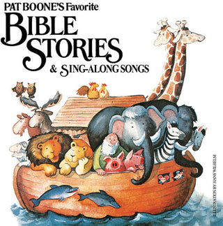 the album cover for Pat Boone - Pat Boone's Favorite Bible Stories & Sing-Along