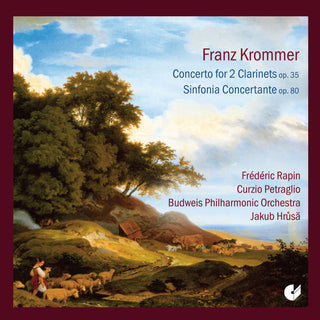 the album cover for Krommer / Rapin / Budweis Philharmoic Orchestra - Concerto for 2 Clarinets - Sinfonia Concertante
