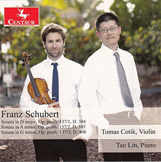 the album cover for Schubert / Tomas Cotik / Lin,Tao - Complete Works for Violin & Piano 2