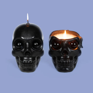 Skull Candle with Crystal Eyeballs