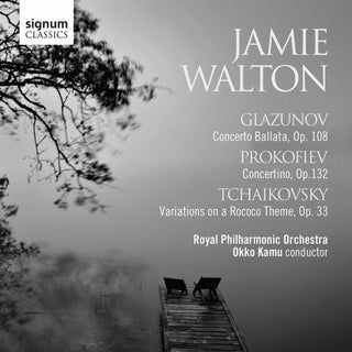 the album cover for Glazunov / Walton / Royal Philharmonic Orchestra - Conerto Ballata - Concertino - Variations on a