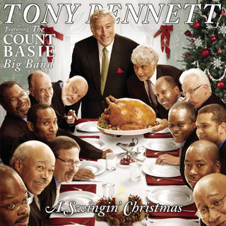 the album cover for Tony Bennett - A Swingin' Christmas Feat. The Count Basie Big Band