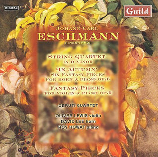 the album cover for Johann Carl Eschmann - String Quartet in D minor