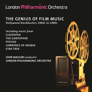 the album cover for Herrman / London Philharmonic Orchestra / Mauceri - Genius of Film Music: Hollywood Blockbusters 1960S