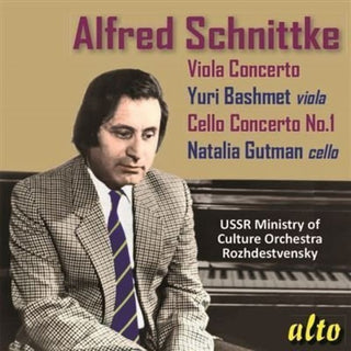 the album cover for Schnittke / Bashmet / Gutman / Ussr Ministry Of - SCHNITTKE: Concertos for Viola and Cello (No. 1)