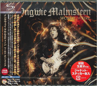 the album cover for Yngwie Malmsteen - World On Fire (SHM-CD)