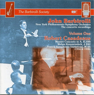 the album cover for ROBERT CASADESUS - Con Pno 23/Concert Piece/Sym V