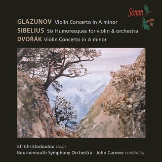the album cover for Glazunov / Christodoulou / Bournemouth Symphony - Violin Concerto / 6 Humoresques / Violin Concerto