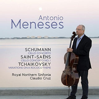 the album cover for Tchaikovsky / Schumann / Antonio Meneses / Cruz - Schumann Saint-Saens & Tchaikovsky