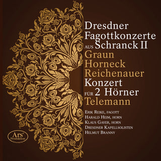 the album cover for Johann Graun / Horneck,Graun / Branny,Helmut - Dresden Bassoon Concerto