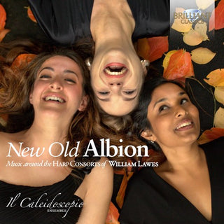 the album cover for Music Around The Harp Consorts Of William Lawes - New Old Albion