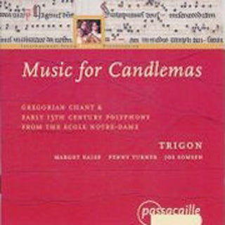 the album cover for Trigon - Music for Candlemas: Gregorian Chants & Polyphony