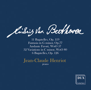the album cover for L Beethoven V / Henriot,Jean Claude - Jean-claude Henriot - Piano Recital