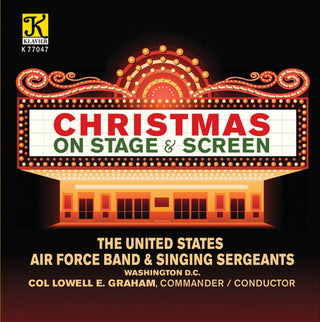 the album cover for Whitcomb / Herman / US Air Force Band - Christmas on Stage & Screen