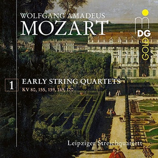 the album cover for Leipzig String - Mozart: Early String Quartets 1