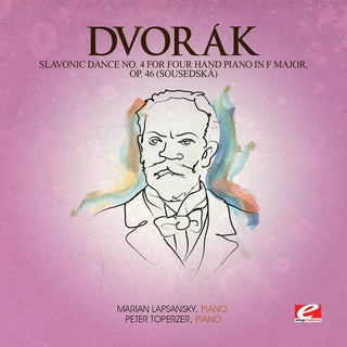 the album cover for Dvorak - Slavonic Dance 4 Four Hand Piano F Maj 46