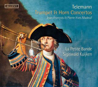 the album cover for Jean-François Madeuf - Telemann: Trumpet & Horn Concertos
