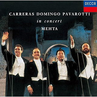 the album cover for Luciano Pavarotti - Carreras Domingo Pavarotti In Concert