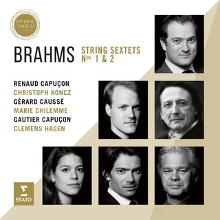 the album cover for Renaud Capucon - Brahms: String Sextets Nos. 1 & 2 - Live from Aix Easter Festival 2016