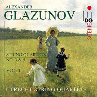 the album cover for Glazunov / Utrecht String Quartet - String Quartets No 3 & 5