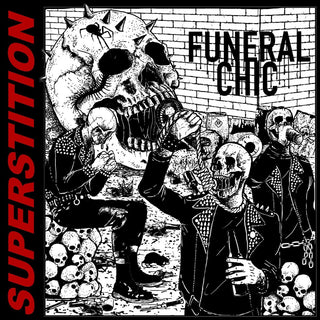 the album cover for Funeral Chic - Superstition