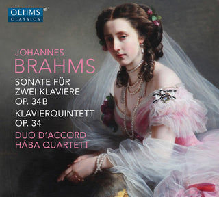 the album cover for Brahms / Daccord / Haba Quartett - Johannes Brahms: Sonate fur Zwei Klaviere Op 34B Klavierquintett
