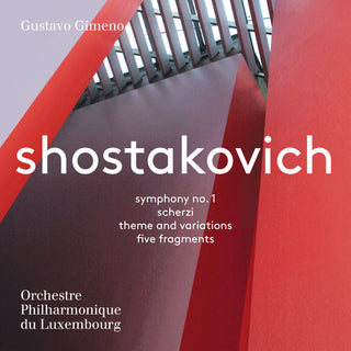 the album cover for Shostakovich / Gimeno - Dmitri Shostakovich: Symphony No. 1, Scherzi, Theme & Variations