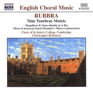 the album cover for English Choral Music - 9 Tenebrae Motets