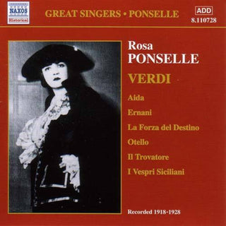 the album cover for ROSA PONSELLE - Rosa Ponselle Sings Verdi
