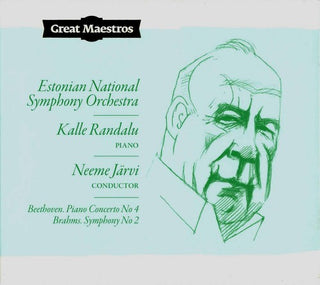 the album cover for Beethoven / Brahms / Estonian National Symphony - Beethoven: Piano Concerto No. 4 Brahms: Symphony No. 2