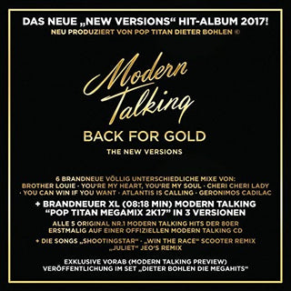 the album cover for Modern Talking - Back For Gold (Ita)