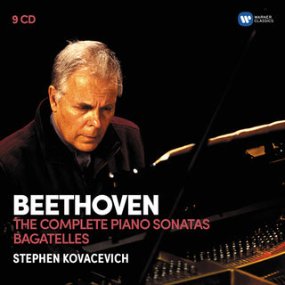 the album cover for STEPHEN KOVACEVICH - Beethoven: The 32 Piano Sonatas Bagatelles