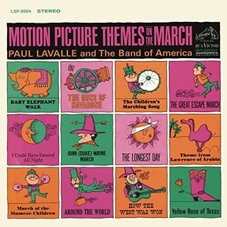 the album cover for Paul Lavalle - Motion Picture Themes On the March