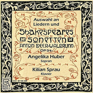 the album cover for Shakespeare / Huber / Sprau - Shakespeares Sonnets & Lieder