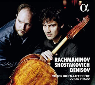 the album cover for Rachmaninoff / Julien-Laferriere / Vitaud - Rachmaninoff Shostakovich