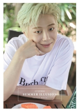 the album cover for Euijin - Summer Illusion - Thinkin' 'Bout E Photobook (incl. 200pg Photobook, CD, DVD, Postcard, 120pg Mini-Diary, Letter Set + Puzzle)