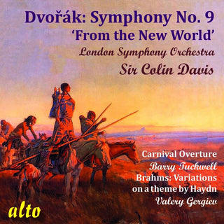 the album cover for London Symphony Orchestra / Colin Davis - Dvorak: Symphony No. 9; Carnival Overture; Brahms: Variations on a The