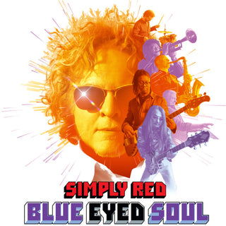 the album cover for Simply Red - Blue Eyed Soul