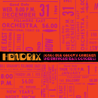 the album cover for Jimi Hendrix - Songs For Groovy Children: The Fillmore East Concerts [5CD]