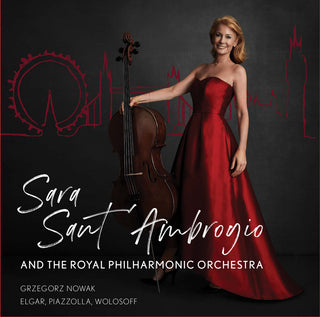 the album cover for Sara Sant'Ambrogio - Elgar Piazolla Wolosoff