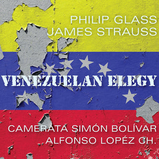 the album cover for James Strauss - Glass: Venezuelan Elegy