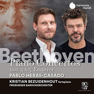 the album cover for Kristian Bezuidenhout - Beethoven: Piano Concertos Nos. 2 & 5