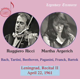 the album cover for J Bach S / Argerich / Ricci - Leningrand Recital 2