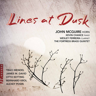 the album cover for David / Mcguire / Fortress Brass Quintet - Lines at Dusk